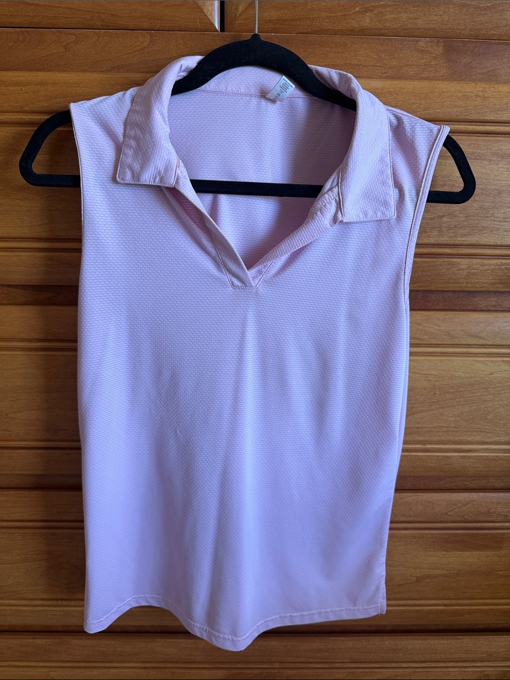 Sleeveless Collared Pink Women's Top